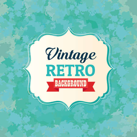 vintage retro banner with elegant frame vector illustration designのイラスト素材