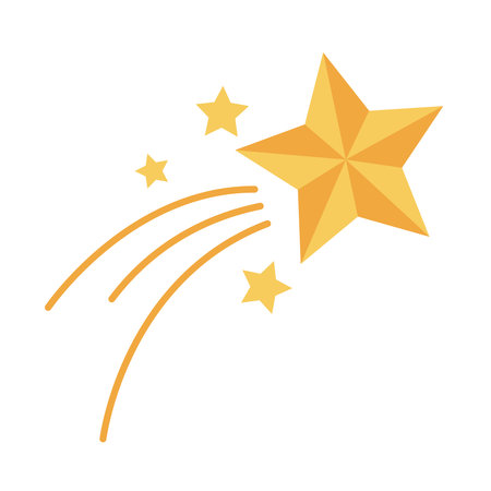 shooting star christmas decoration flat style icon vector illustration designのイラスト素材