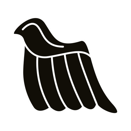 wing feathers angel silhouette style icon vector illustration designのイラスト素材