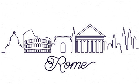 cityscape rome skyline scene icon vector illustration designのイラスト素材