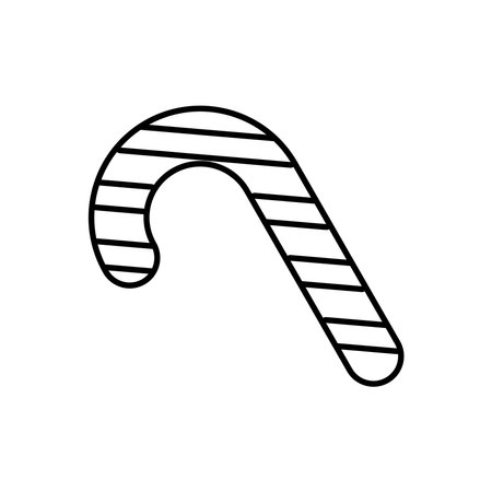 happy merry christmas sweet cane line style icon vector illustration designのイラスト素材