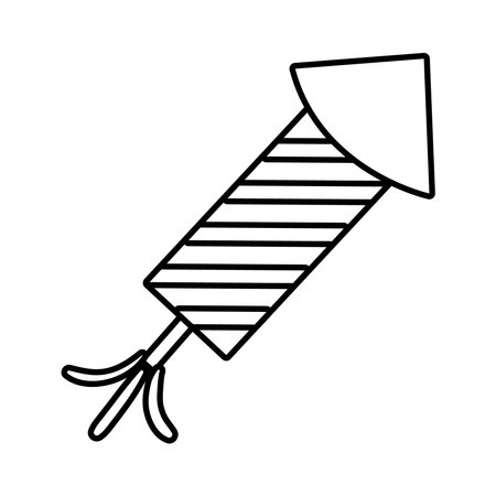 happy merry christmas firework rocket line style icon vector illustration designのイラスト素材