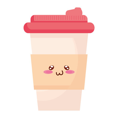 plastic pot   food   character vector illustration designのイラスト素材