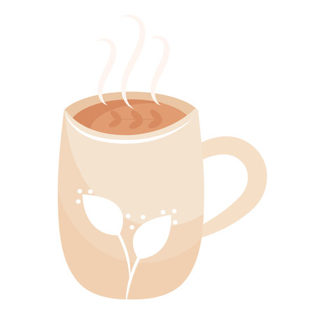 mug with chocolate hygge style icon vector illustration designのイラスト素材