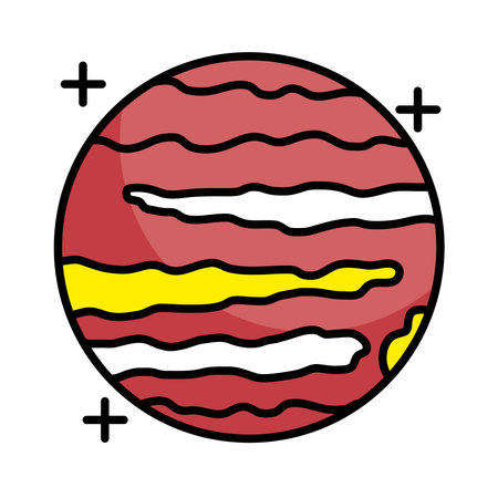 space planet line and fill style vector illustration designのイラスト素材