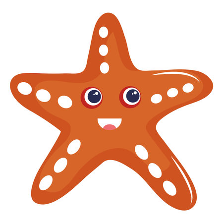 cute little starfish animal   character vector illustration designのイラスト素材