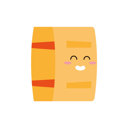 text book school supply kawaii character vector illustration designのイラスト素材