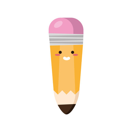 pencil school supply kawaii character vector illustration designのイラスト素材