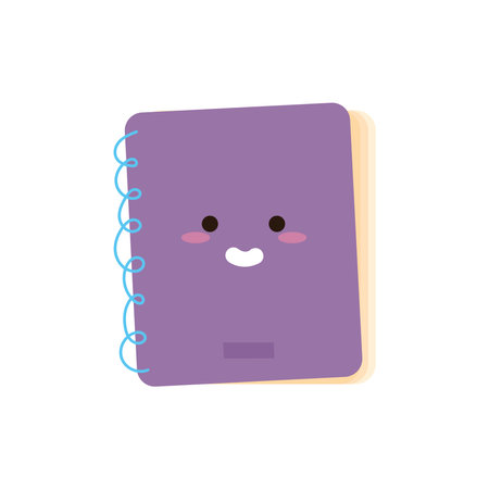 notebook school supply kawaii character vector illustration designのイラスト素材