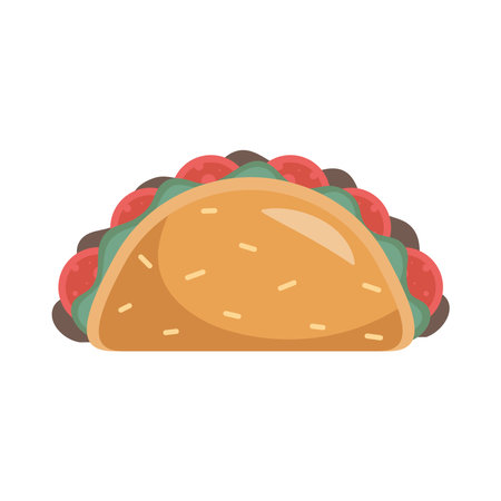 delicious tacos fast food icon vector illustration designのイラスト素材
