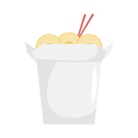 chinese food with chopsticks icon vector illustration designのイラスト素材