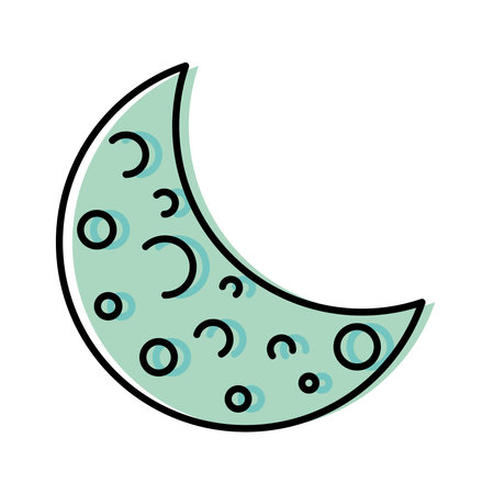 Space moon isolated of universe cosmos and futuristic theme Vector illustrationのイラスト素材