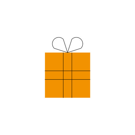 Gift with bowtie design, celebration birthday christmas theme Vector illustrationのイラスト素材