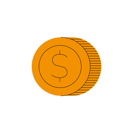 Coin of money financial business banking commerce and market theme Vector illustrationのイラスト素材