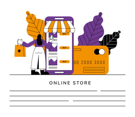 Online store icon bundle design of shopping ecommerce market retail and buy theme Vector illustrationのイラスト素材