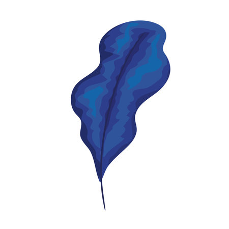 blue leaf plant ecology nature icon vector illustration designのイラスト素材