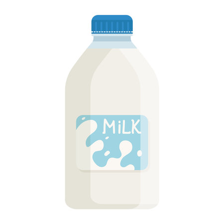 milk bottle product healthy isolated icon vector illustration designのイラスト素材