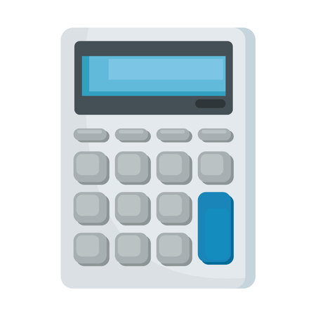 Calculator tool design, Mathematics finance device and electronic theme Vector illustrationのイラスト素材