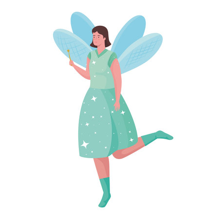 Fairytale fairy cartoon design, Fantasy magic and medieval theme Vector illustrationのイラスト素材