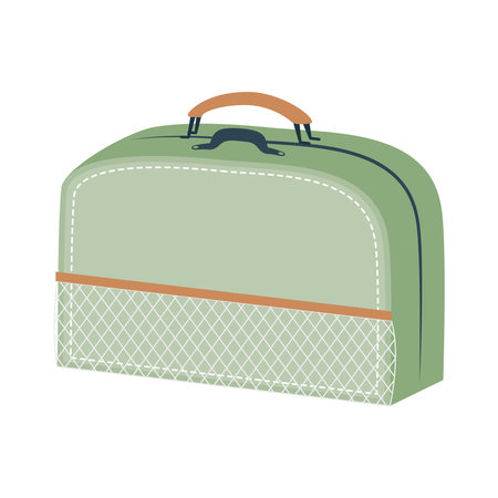 green bag design, Baggage luggage tourism travel theme Vector illustrationのイラスト素材