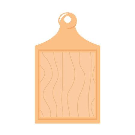 wooden board cut kitchen utensil element icon vector illustration designのイラスト素材