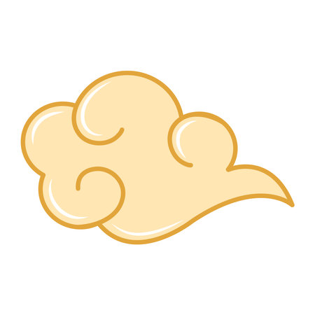 chinese cloud form floating isolated icon vector illustration designのイラスト素材