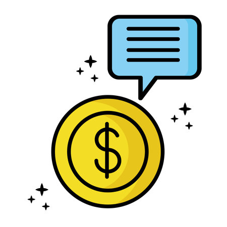coin money dollar with speech bubble financial icon vector illustration designのイラスト素材