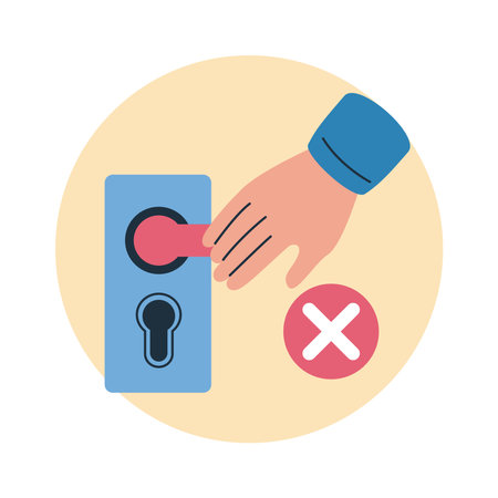 avoid direct contact surfaces vector illustration designのイラスト素材