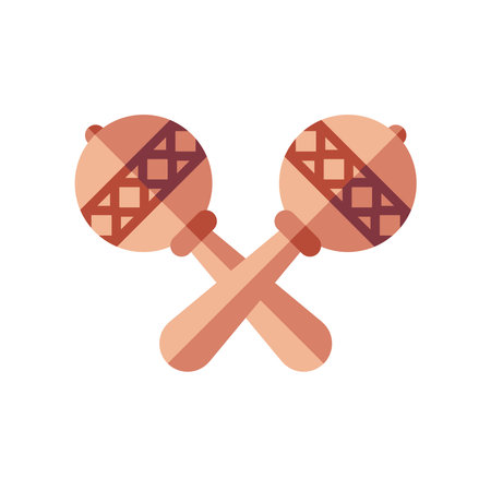maracas instrument design, Music sound melody and song theme Vector illustrationのイラスト素材