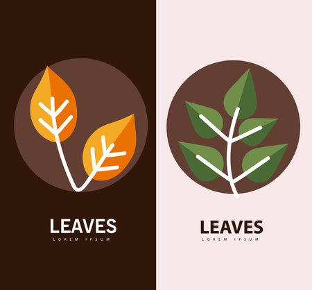 leaves line style symbol collection design of Plant natural floral and theme Vector illustrationのイラスト素材