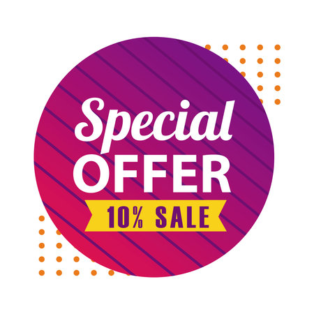 special offer in label design, sale offer shopping and discount theme Vector illustrationのイラスト素材