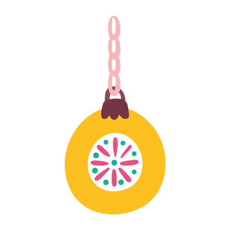 cute ball of christmas decoration vector illustration designのイラスト素材