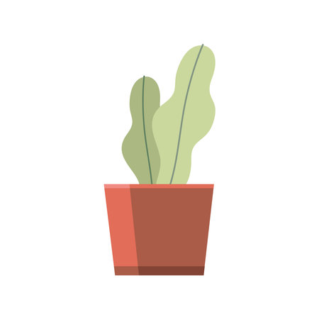 Plant inside pot design of Floral nature garden and ornament theme Vector illustrationのイラスト素材