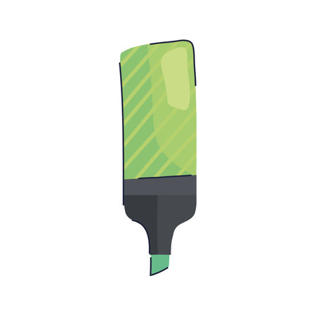 green highlighter supply isolated icon vector illustration designのイラスト素材