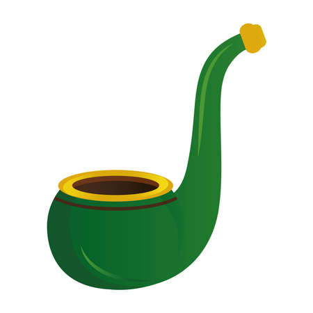 leprechaun pipe smoke accessory icon vector illustration designのイラスト素材