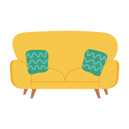 sofa living room furniture isolated icon vector illustration designのイラスト素材