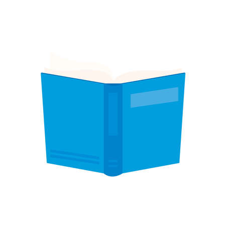 blue text book open library isolated icon vector illustration designのイラスト素材