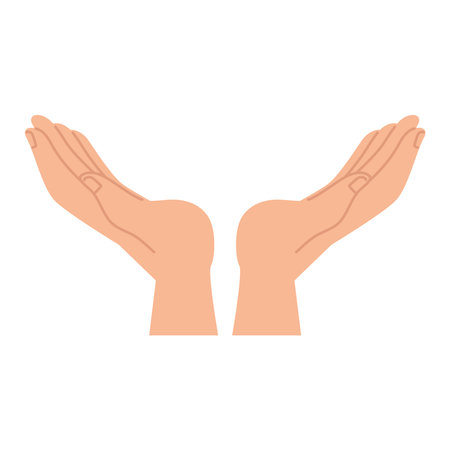 hands human lifting isolated icon vector illustration designのイラスト素材