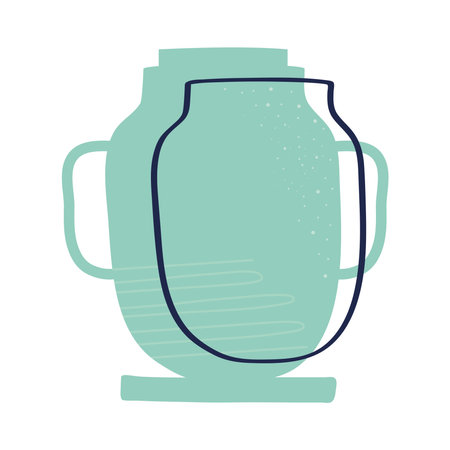 kitchen teapot utensil doodle style icon vector illustration designのイラスト素材