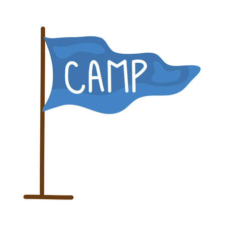 flag with camp word icon vector illustration designのイラスト素材