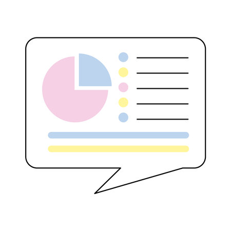speech bubble with statistics pieのイラスト素材