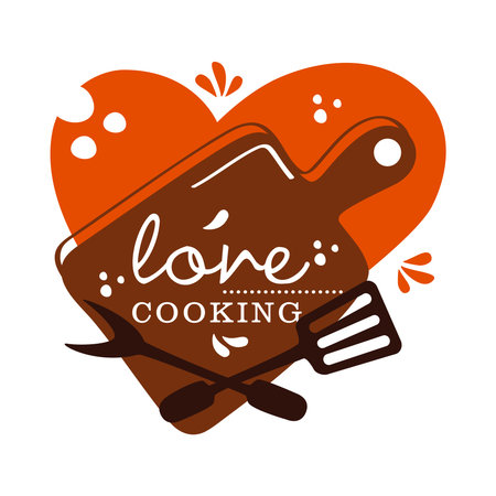 board kitchen label and cutleriesのイラスト素材