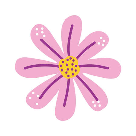 spring flower pink nature iconのイラスト素材