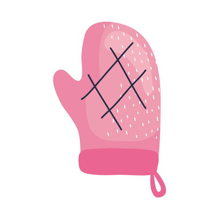 kitchen glove tool isolated iconのイラスト素材