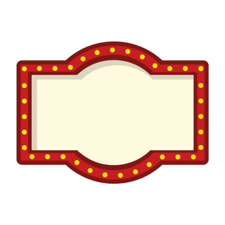 red bulb sign billboard iconのイラスト素材