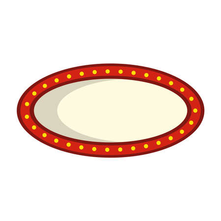 circle bulb sign billboard iconのイラスト素材