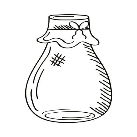 mason jar drawn style iconのイラスト素材