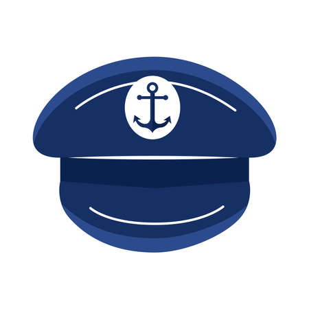 hat nautical blue isolated iconのイラスト素材