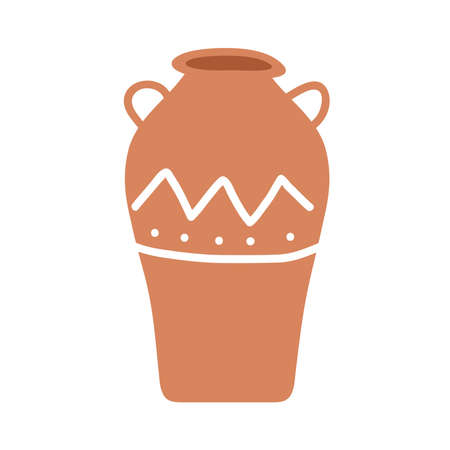 abstract art ceramic pot iconのイラスト素材