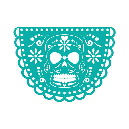 green mexican garland hanging iconのイラスト素材